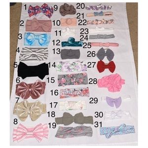Baby headbands and bows